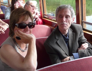 Dot and Andrew enjoying an afternoon on the river during his visit to Norwich recently