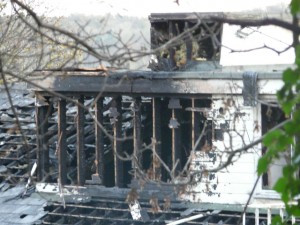 Part of the disused Cumberland Hotel, victim of an arson attack this month