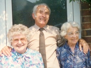 My aunt Thelma (left) with her husband Paul and his sister Dorothea, sadly also no longer with us.