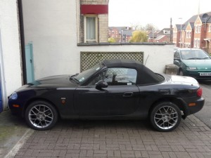 Back on the ground, and with shiny new wheels.