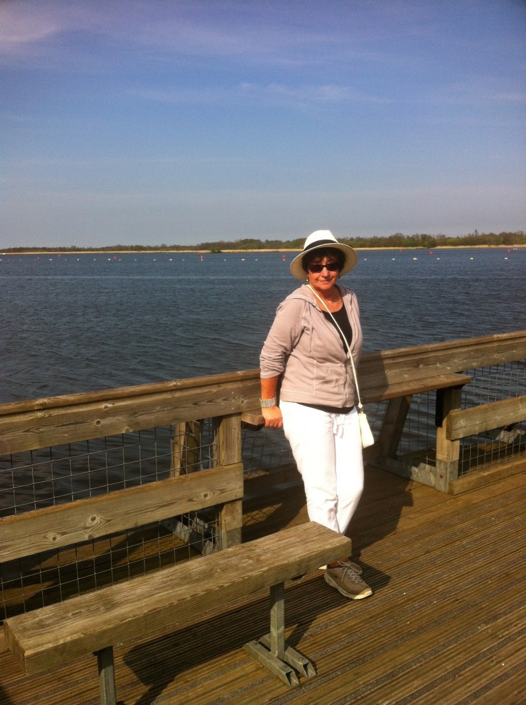 Dot on the boardwalk at Barton Broad