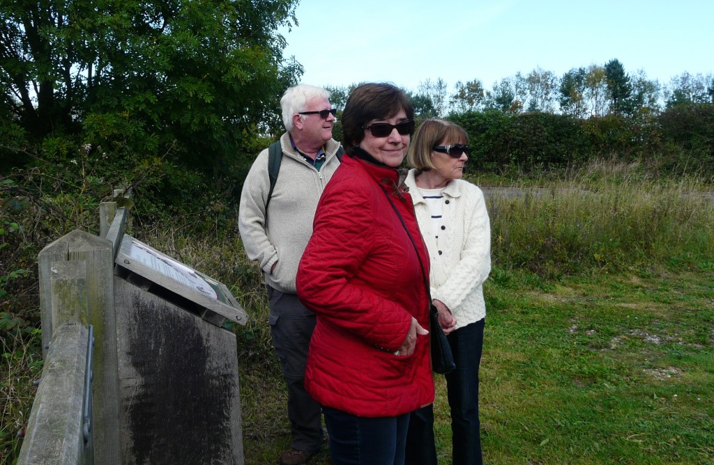 Dave, Dot and Julia at the start of the walk, near Paston Great Barn