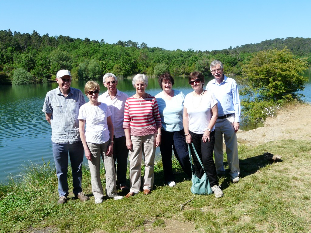 The magnificent seven by the lake on our return journey: from left, Graham, Anne, Patrick, Janet, Sue, Dot and Fred. Number Eight, of course, was behind the camera.
