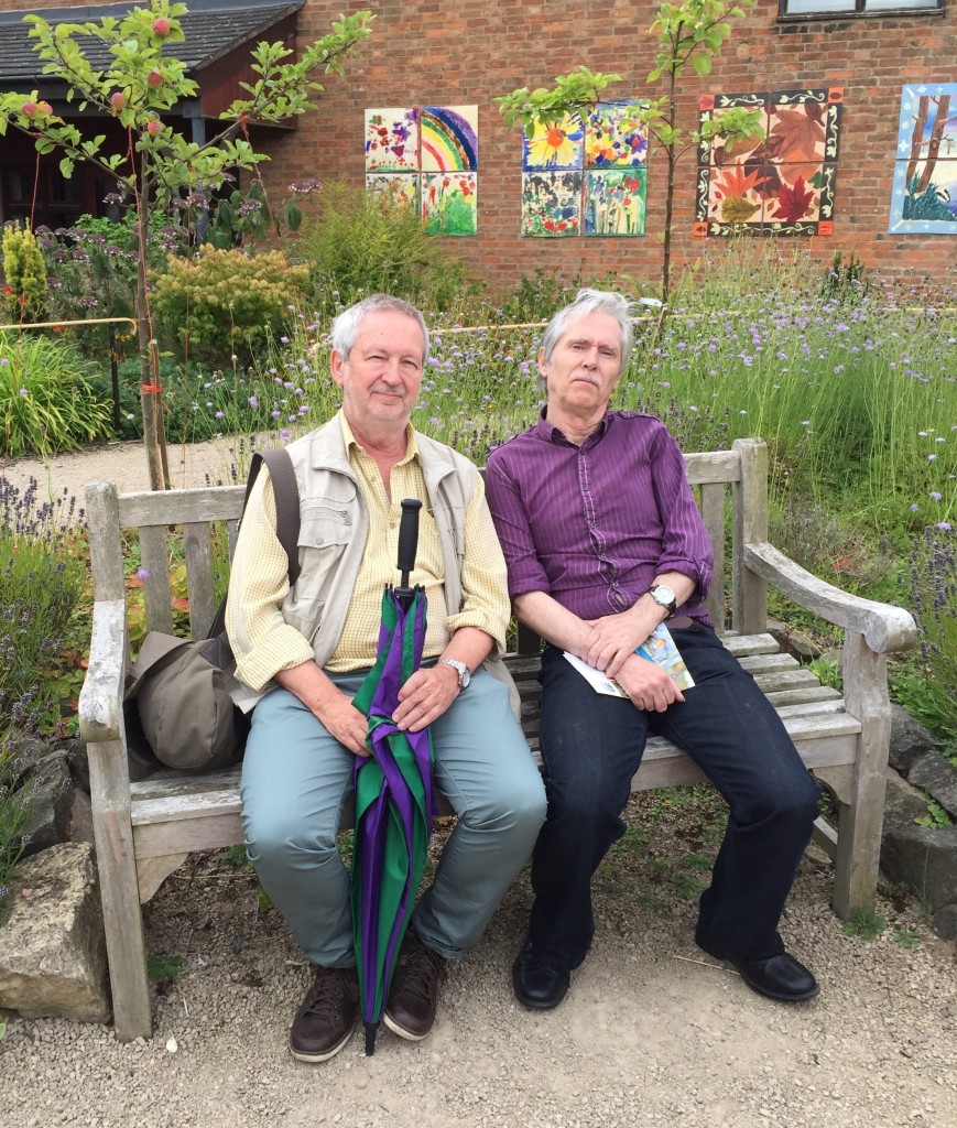 Andrew and I in the sensory garden at Brandon