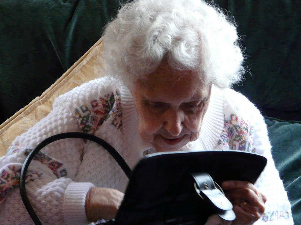 Auntie Ethel, who died yesterday, aged 91.