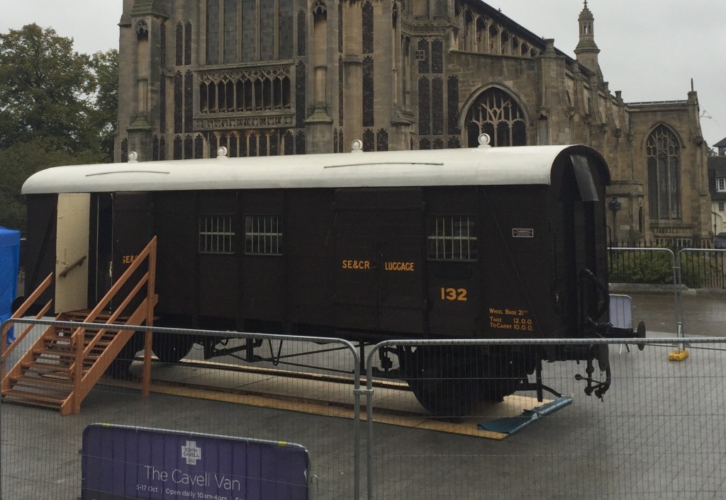 The railway carriage in which Edith Cavell's body was brought back to England, together with the unknown soldier.