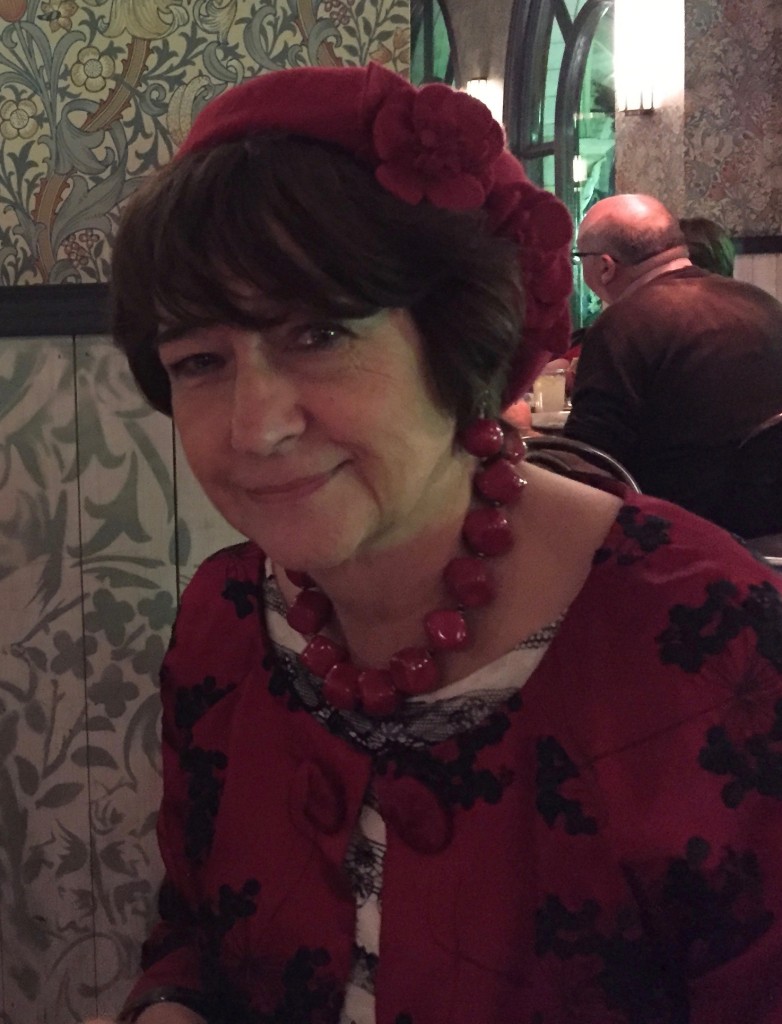 Dot in Jamie's. Not sure about the bald man behind her.