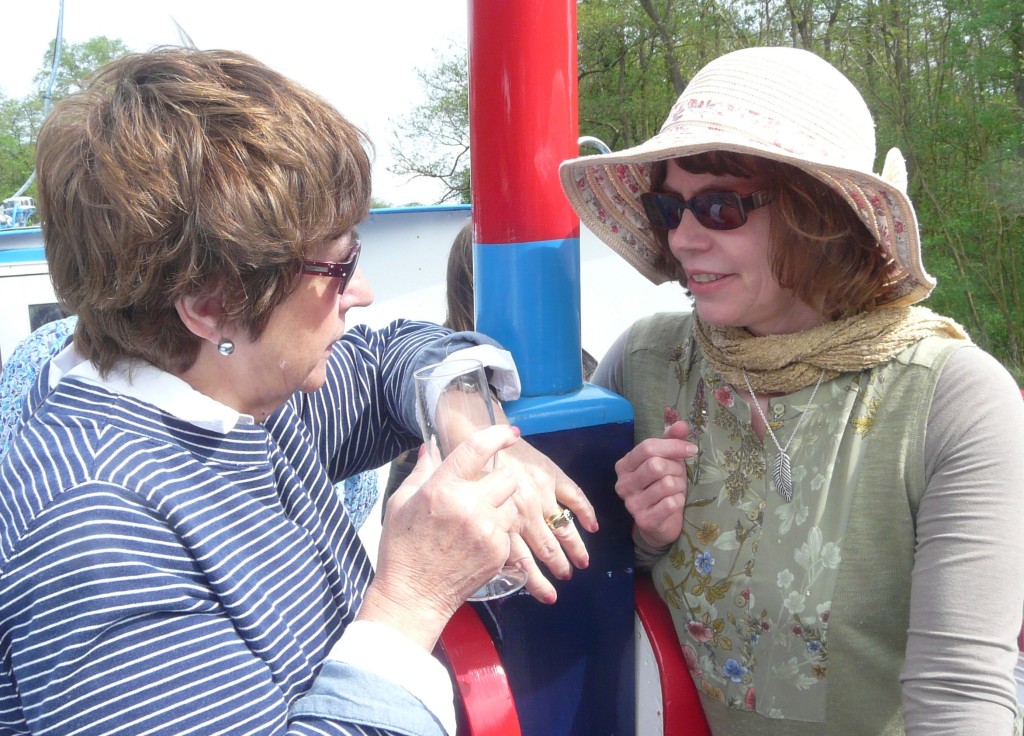 Dot and Bridget on the top deck.