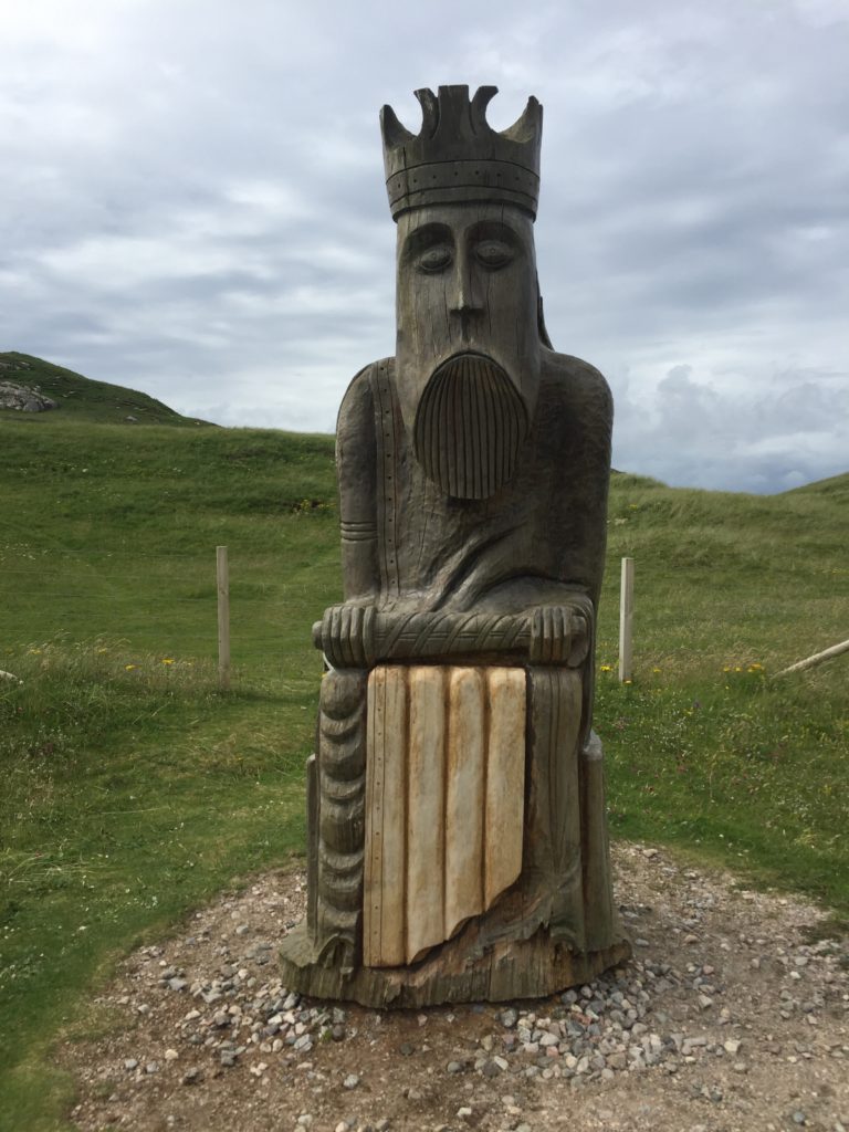 Lewis chessman at Ardroil beach, Lewis