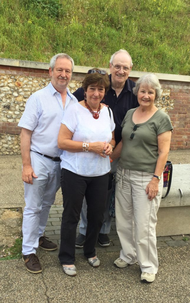 Tim, Dot, Bill and Judy in the Castle Gardens.