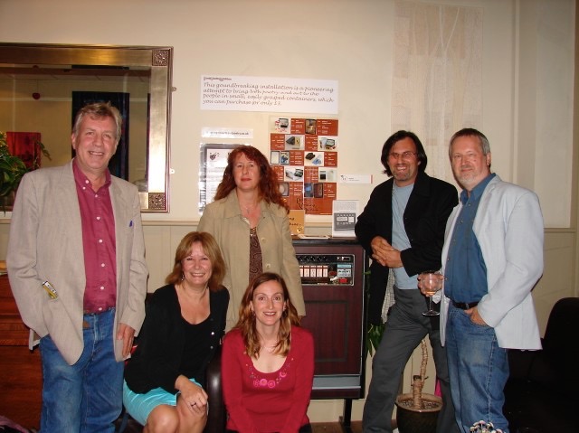 Ten years ago our visual; arts / poetry groups, Imprint, gave a reading at at the Playhouse. IN the picture are Rupert Mallin, Carioline Gilfillan, Annette Ralston, Lisa D'Onofrio, Mike Fenton and myself. We're all still in touch.