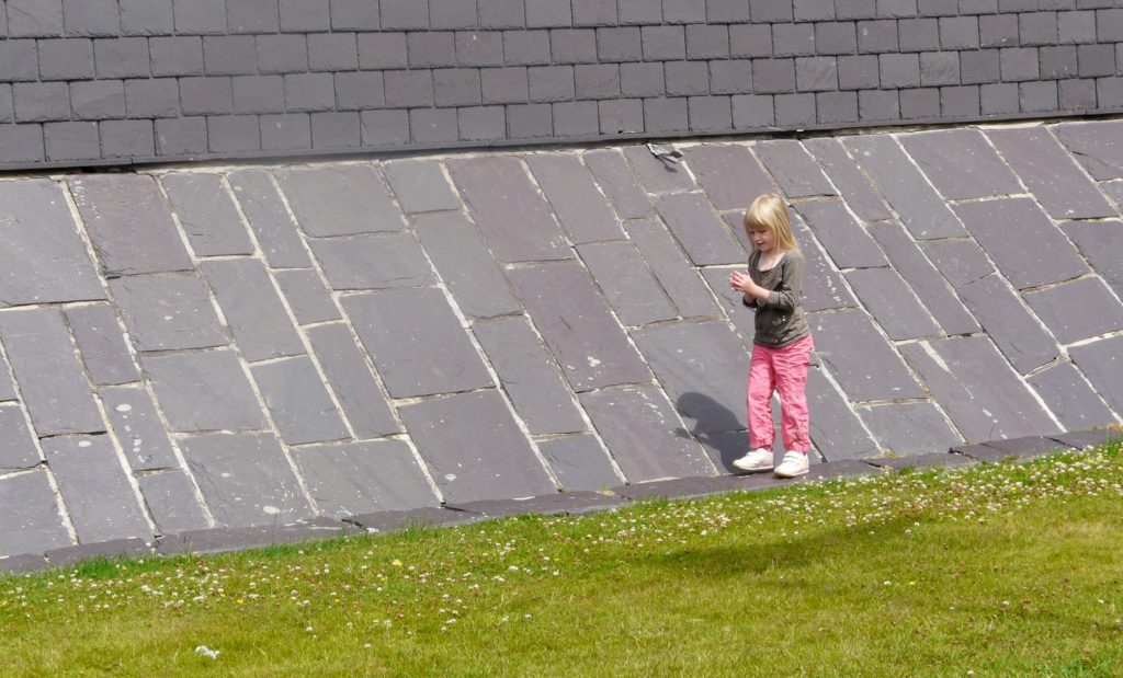 Amy half her age: on holiday in Wales, aged six.