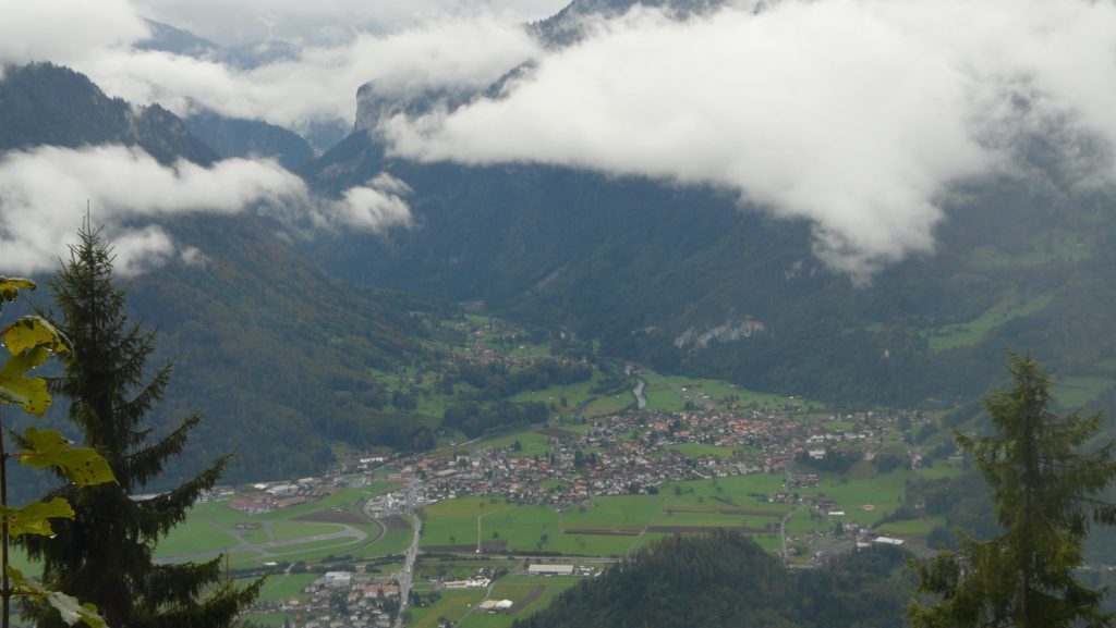 Looking back, looking down: Wilderswil.
