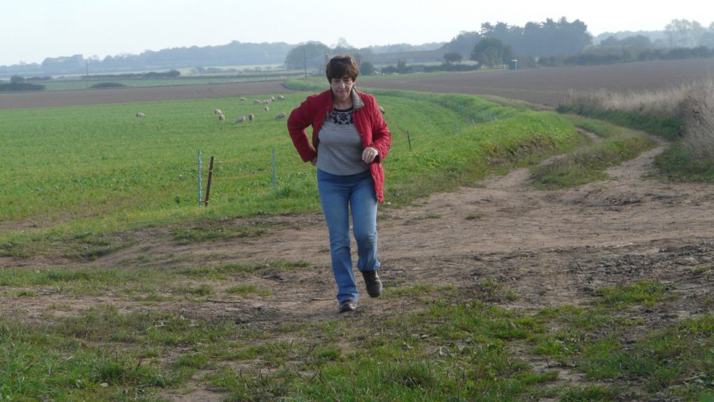 Dot walking near Happisburgh