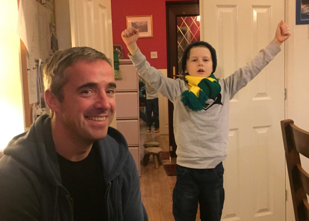 Unless I'm much mistaken, Mark and his nephew Tom following the visit to Carrow Road.