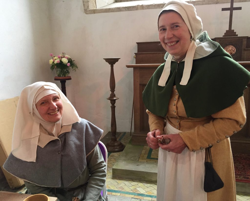 A couple of re-enactors having far too much fun at Mautby: Diana and Brigitte.