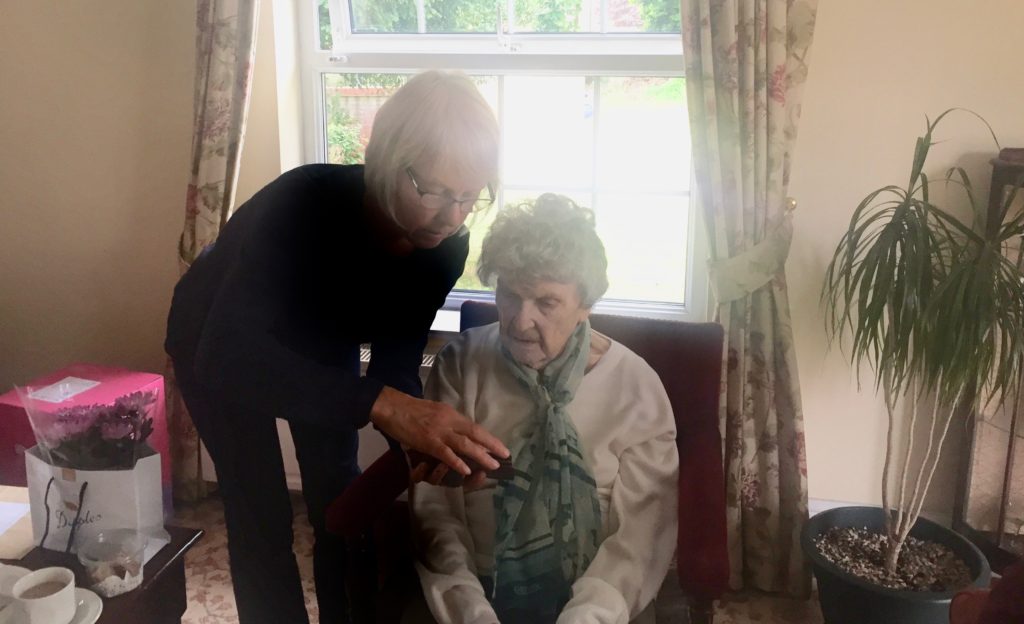 Ann Travis and her daughter Chris during our visit last week