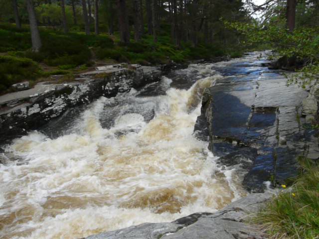 The punchbowl at the Linn of Quoich. In the past we have usually sat on that rock.