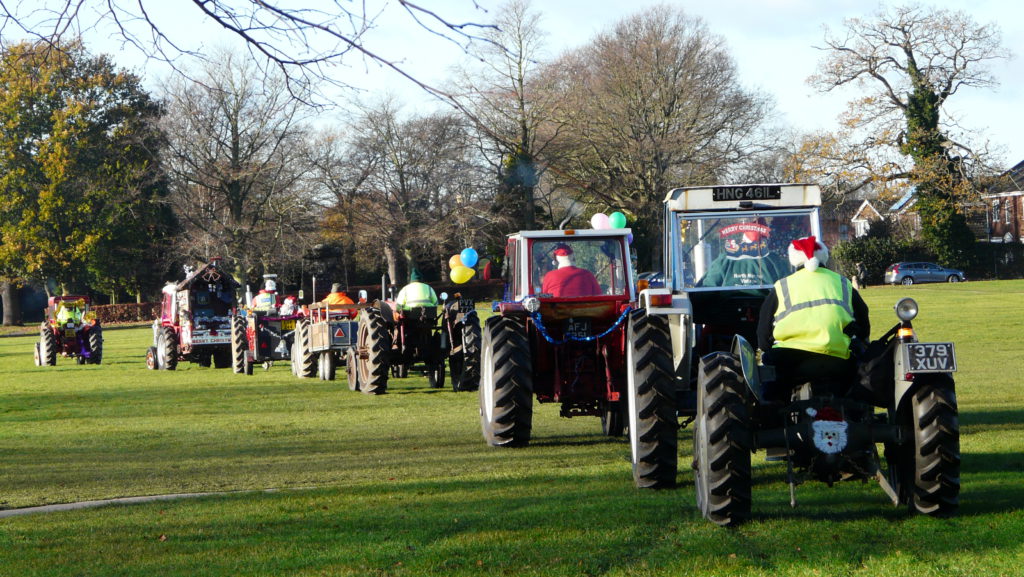 The sweet tractor convoy arrives at North Walsham.