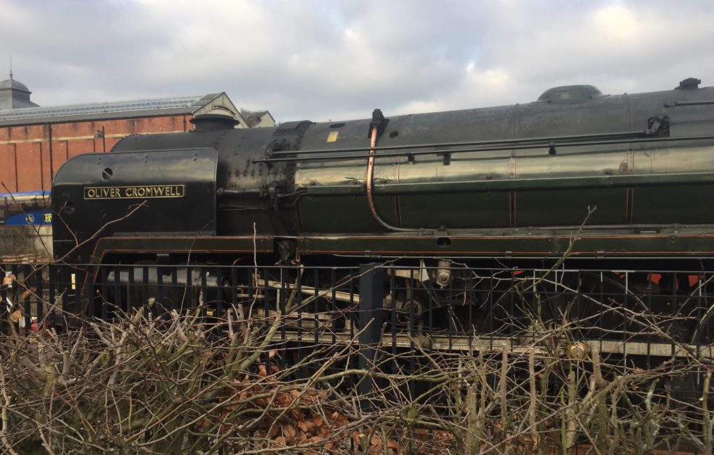 Notable steam engine at (or just outside) Norwich Station this week.