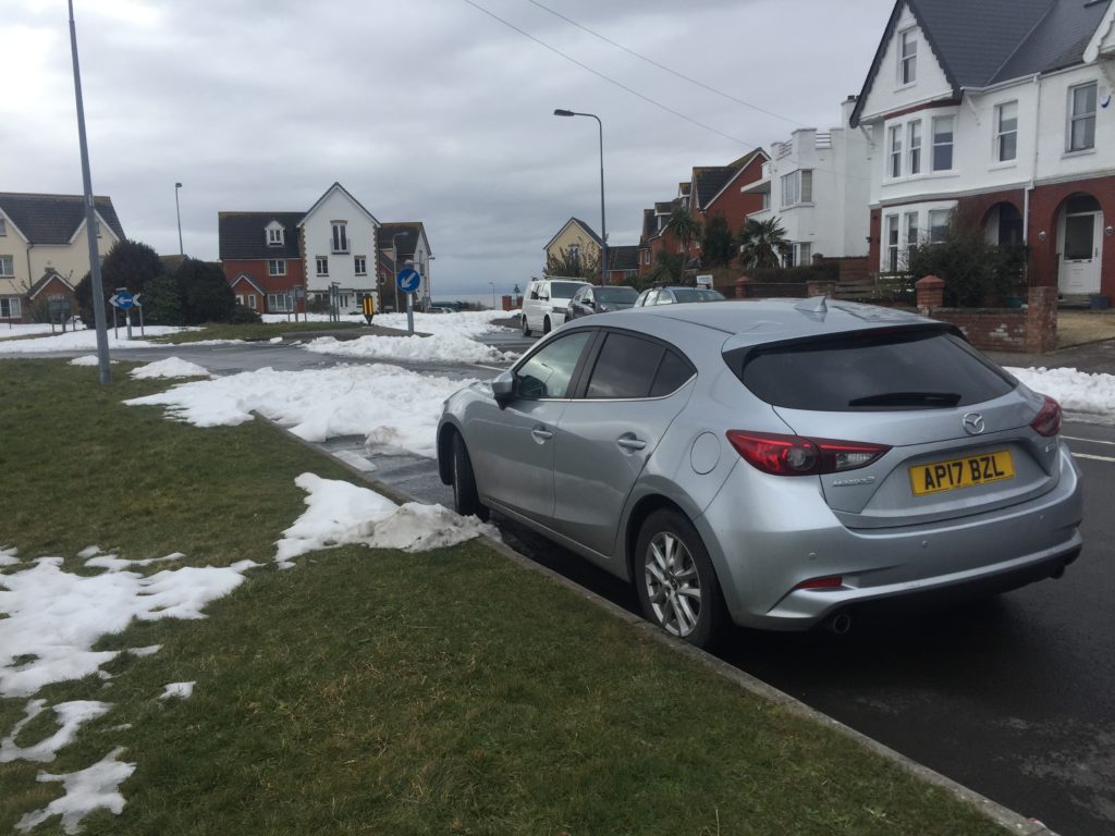 Parked in Barry last weekend. Plenty of snow on the roads.