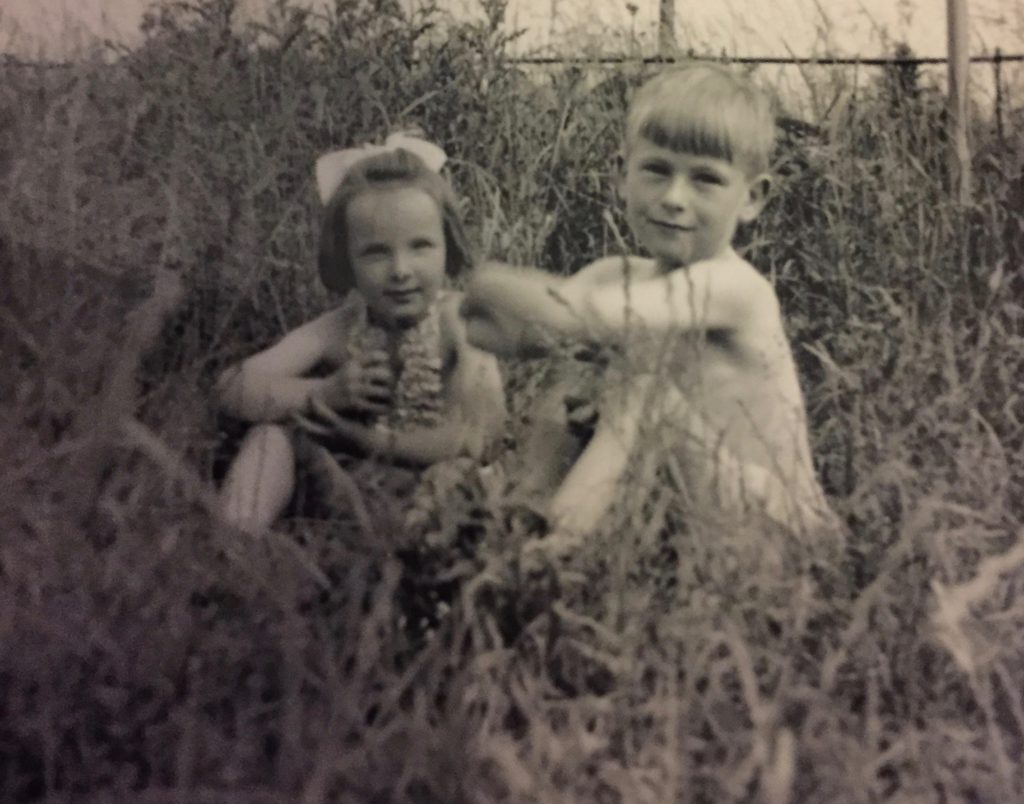 Yes, it's me – with my first girlfriend, Jane Cundy, who lived next door to us in Beanfield Avenue, Coventry.